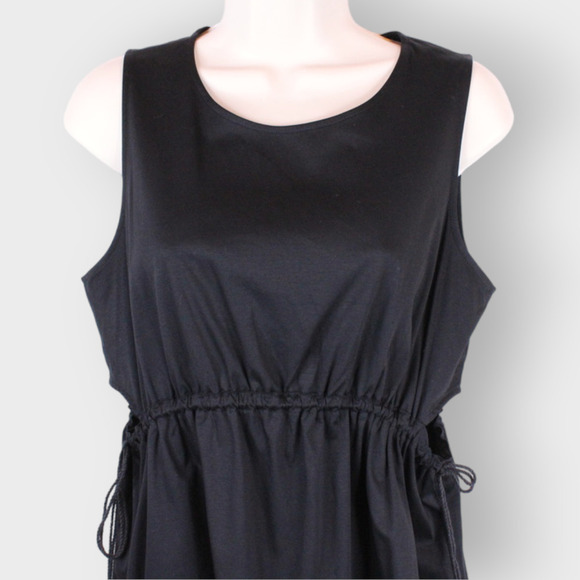 CLUB MONACO  Janou Top Cut-out with Tassels in Black Size Medium - Picture 4 of 12